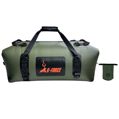 Bolso Outdoor G-FORCE 90 litros 100% Impermeable Verde + bolso 2 litros para celulares