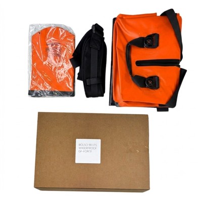 Bolso Outdoor G-FORCE 90 litros 100% Impermeable Naranja + bolso 2 litros para celulares