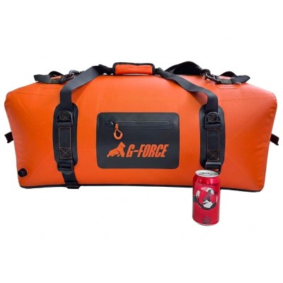Bolso Outdoor G-FORCE 90 litros 100% Impermeable Naranja + bolso 2 litros para celulares