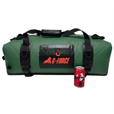 Bolso Outdoor G-FORCE 60 litros 100% Impermeable Verde + bolso 2 litros para celulares