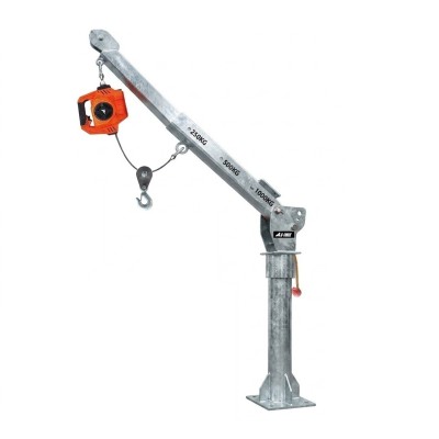 Grúa Giratoria Pluma 1000KG G-Force Galvanizada Winche portátil con batería litio (piola sintética)