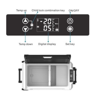 Refrigerador Nevera Portátil 35 litros G-Force  12V / 24V / 220V para Vehículos y Camping