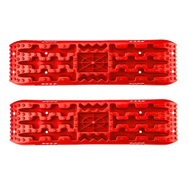 Tablas de tracción recuperación 4x4 par con soporte HI-LIFT color rojas