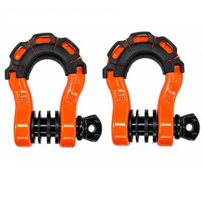 Kit Grilletes Para Remolque Anillo En D 3/4" Soporta 8 Toneladas G-FORCE Naranjos