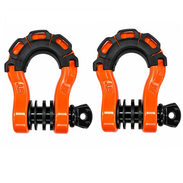Kit Grilletes Para Remolque Anillo En D 3/4" Soporta 8 Toneladas G-FORCE Naranjos