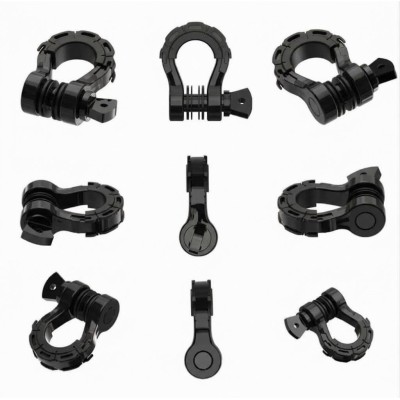 Kit Grilletes Para Remolque Anillo En D 3/4" Soporta 8 Toneladas G-FORCE Negros
