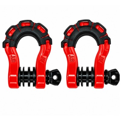Kit Grilletes Para Remolque Anillo En D 3/4" Soporta 8 Toneladas G-FORCE Rojos