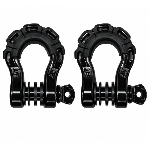 Kit Grilletes Para Remolque Anillo En D 3/4" Soporta 8 Toneladas G-FORCE Negros