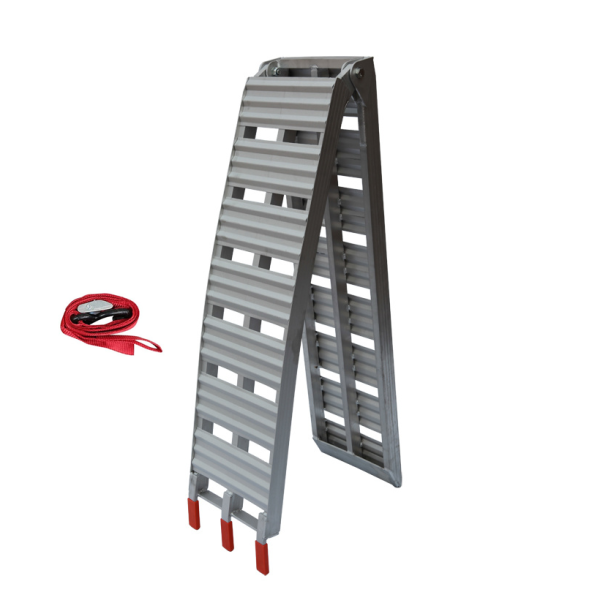 Rampa de aluminio para motos con eslinga – soporta 300kg