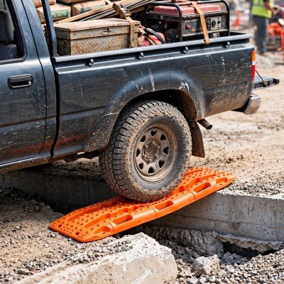 Kit Tablas de tracción recuperación, soportes y bolso 4x4 par con soporte HI-LIFT color naranja