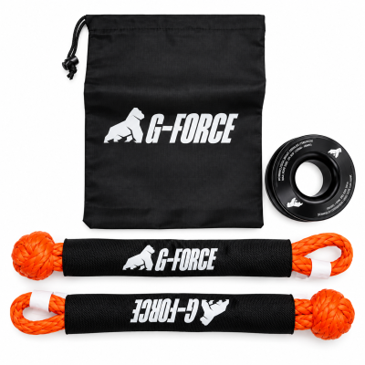 Kit Polea Aluminio 33.000 libras para piola sintética con 2 Grillete Soft y Bolsa