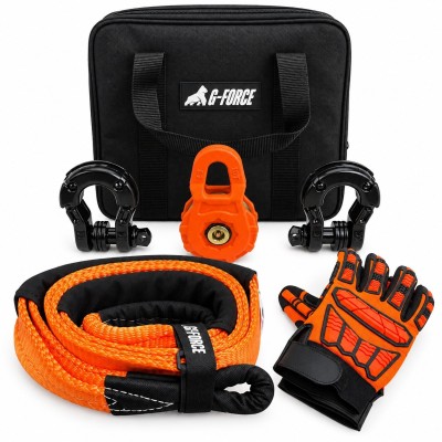 Kit Tree Saver Cinta Protector Arboles con Polea 22.000 libras, Grilletes Anillo en D , Guantes y Bolso G-Force