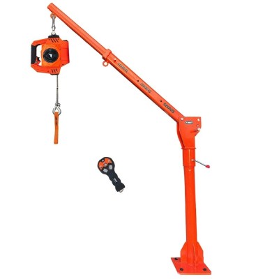 Grúa Giratoria 500KG G-Force  Winche portátil con batería litio (piola acero)