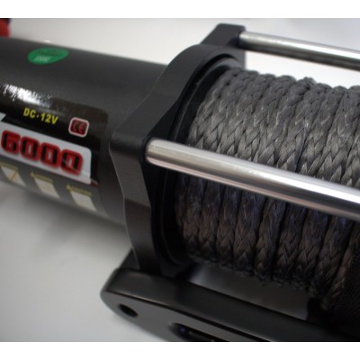 Winche Gorilla Force 6.000 libras  S 12v control remoto manual e inalámbrico piola acero