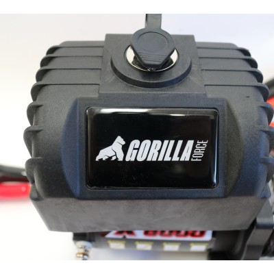 Winche G-Force 6.000 libras 12v control remoto manual e inalámbrico piola acero