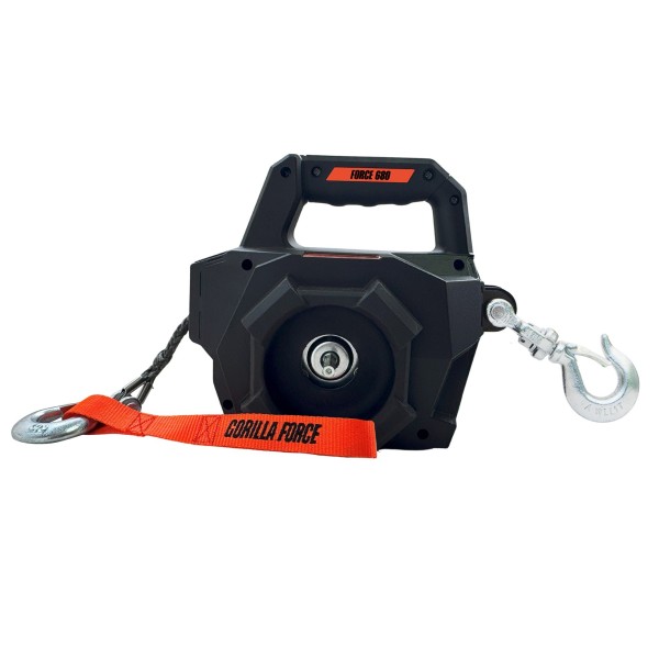 Gorilla Force 680 Winche portátil funciona con taladro (piola sintética 12mts)