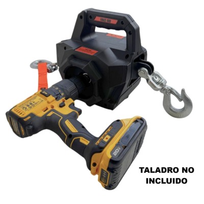 Gorilla Force 1000 Winche portátil funciona con taladro (piola sintética 12mts)