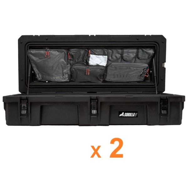 2 Cajas Rotomoldeada 95lts multipropósito con organizador y bombines Overland & Off Road