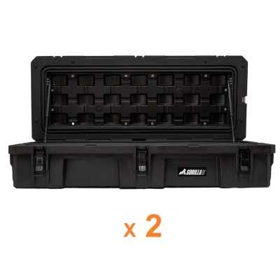 2 Cajas Rotomoldeada 95lts multipropósito con bombines Overland & Off Road 2 Cajas Rotomoldeada 95lts multipropósito con bombines Overland & Off Road