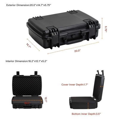 Maleta Rotomoldada 5lts IP55 multipropósito con relleno tipo pelican G-FORCE