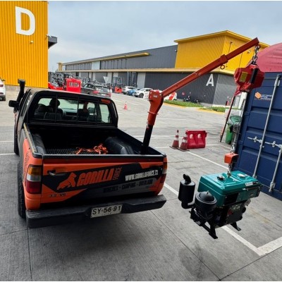 Grúa Giratoria 400KG Extensible Gorilla Force Winche portátil con batería litio (piola sintética)